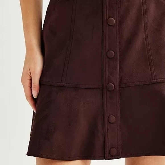 Draper James Brown Suede Jacket & Skirt Set - Picture 4 of 5